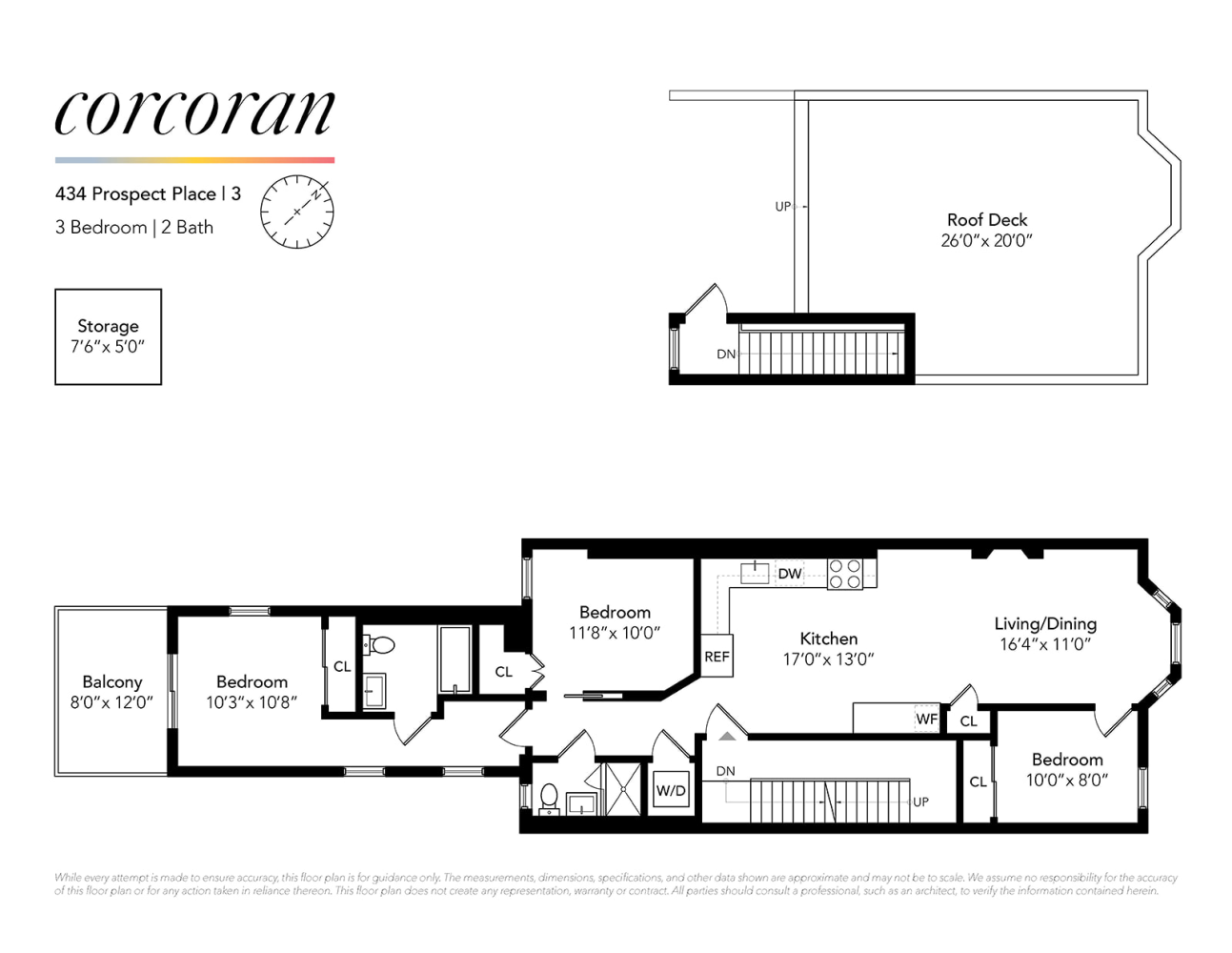 Floorplan for 434 Prospect Place, 3