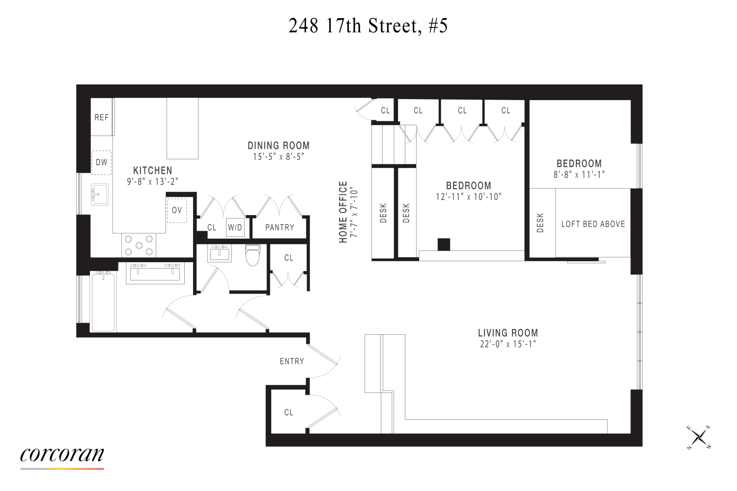 Floorplan for 248 17th Street, 5