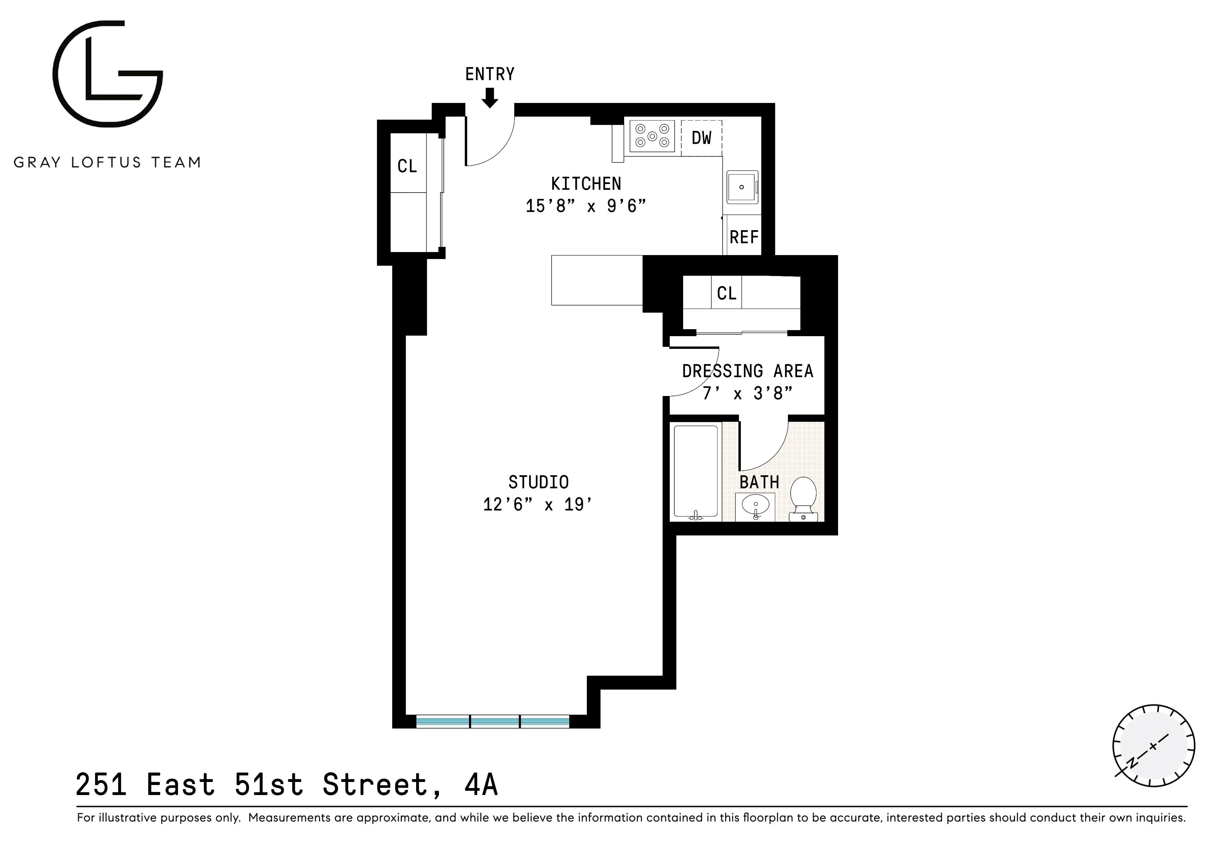 Floorplan for 251 East 51st Street, 4A