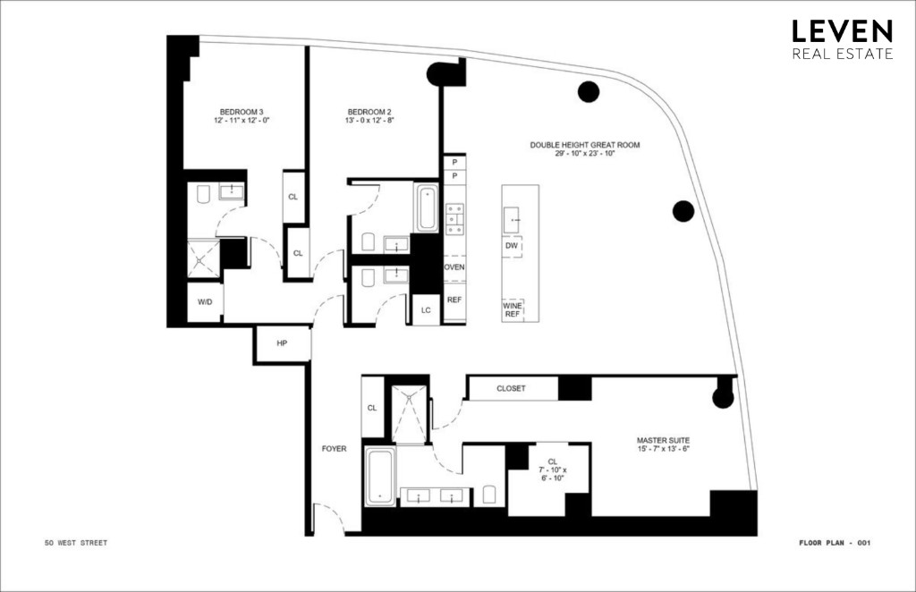 Floorplan for 50 West Street, 22C