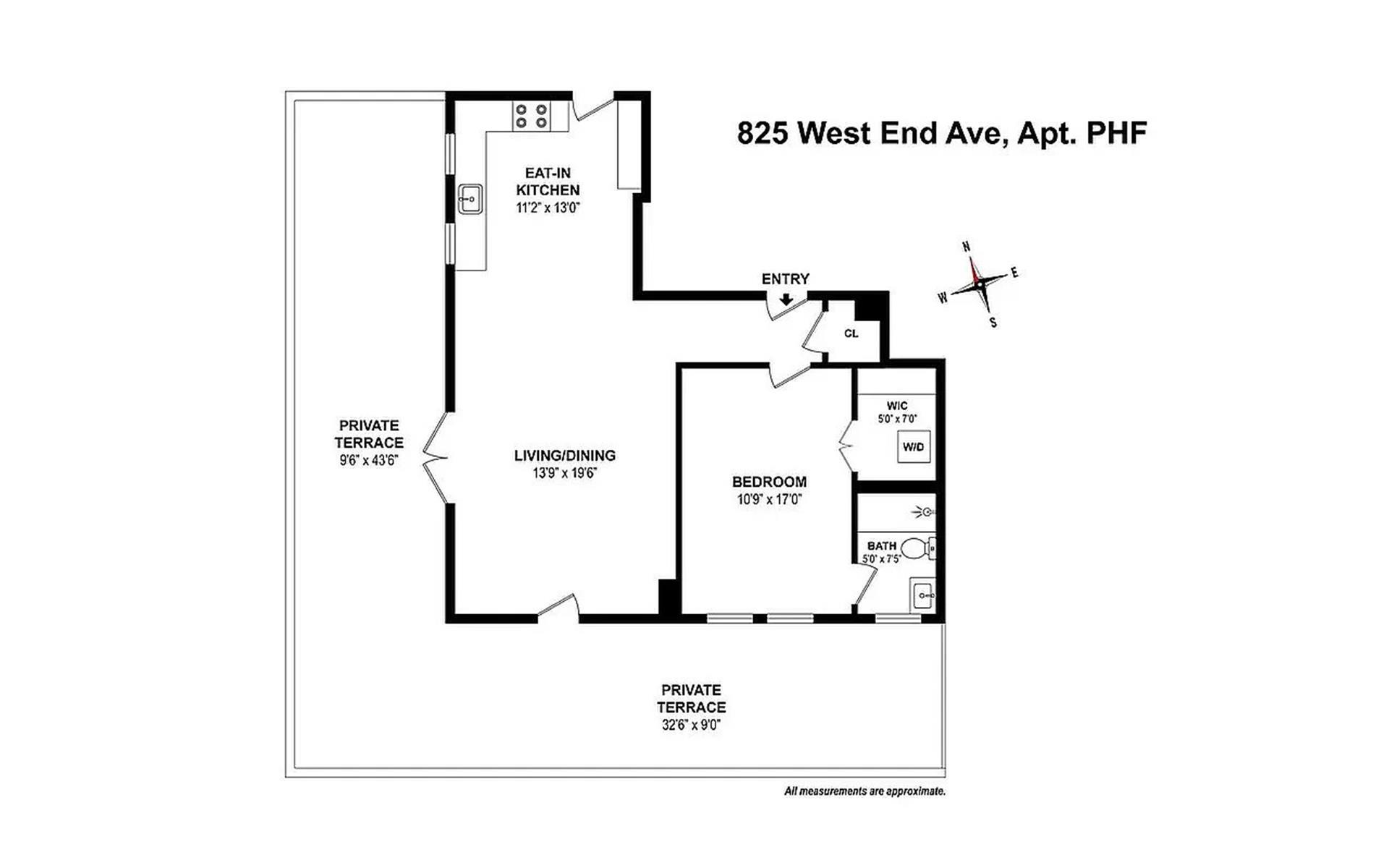 Floorplan for 825 West End Avenue, PHF