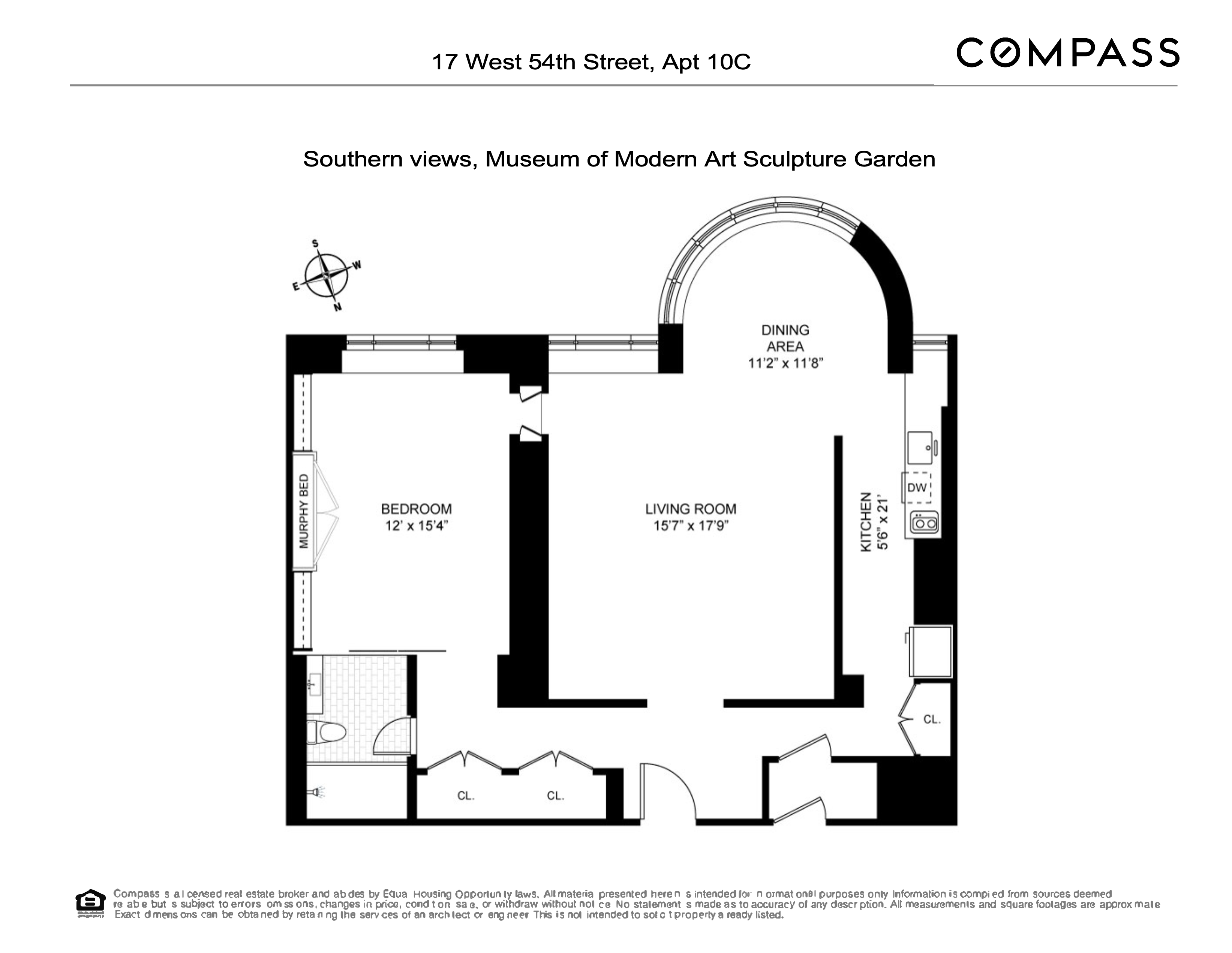 Floorplan for 17 West 54th Street, 10C