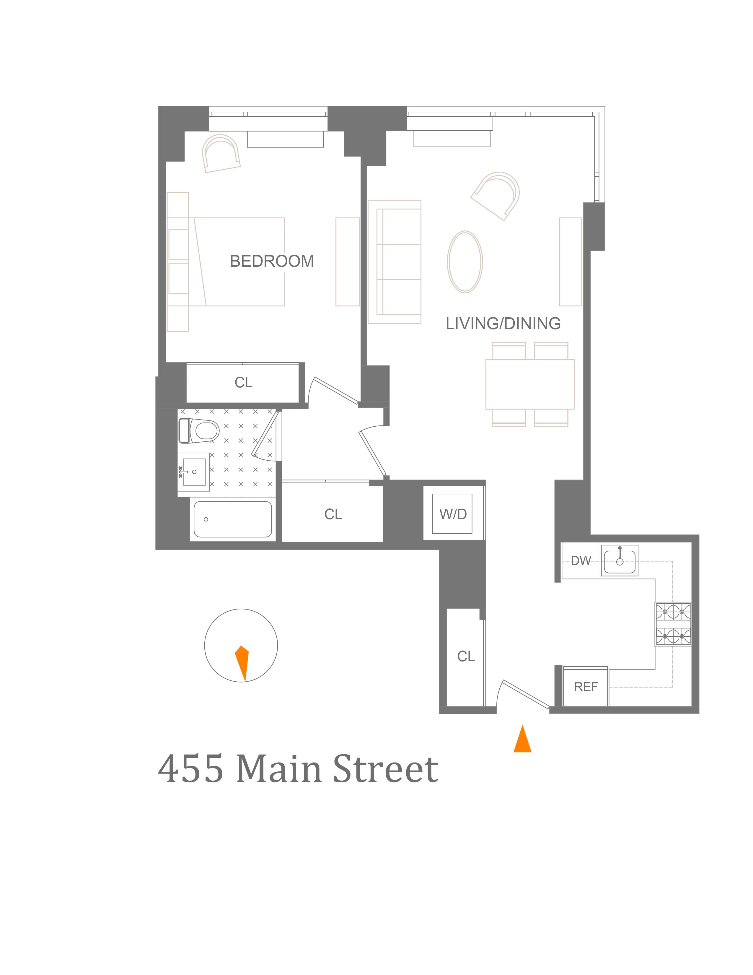 Floorplan for 455 Main Street, 3A