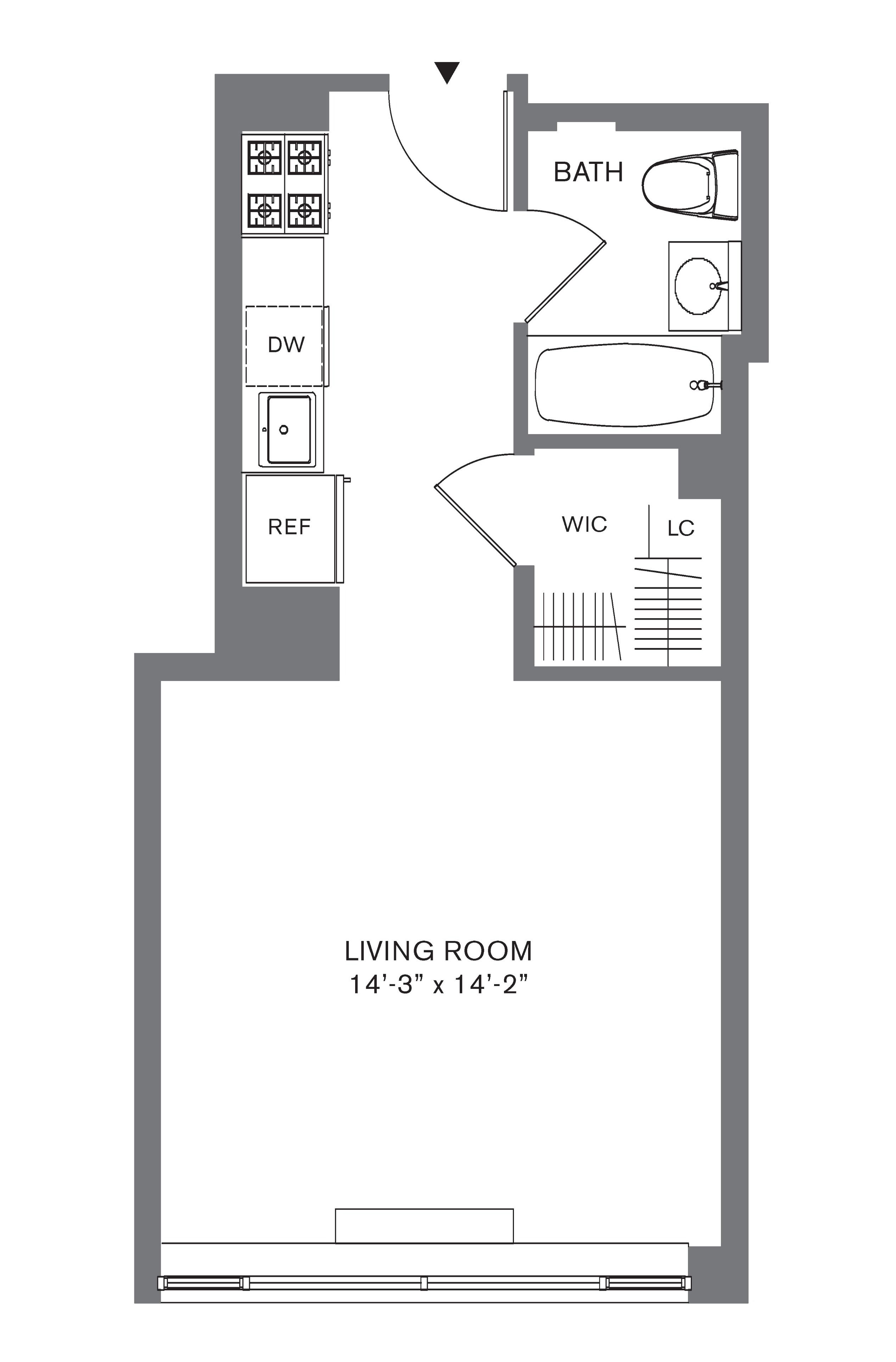 Floorplan for 88 Leonard Street, 1007