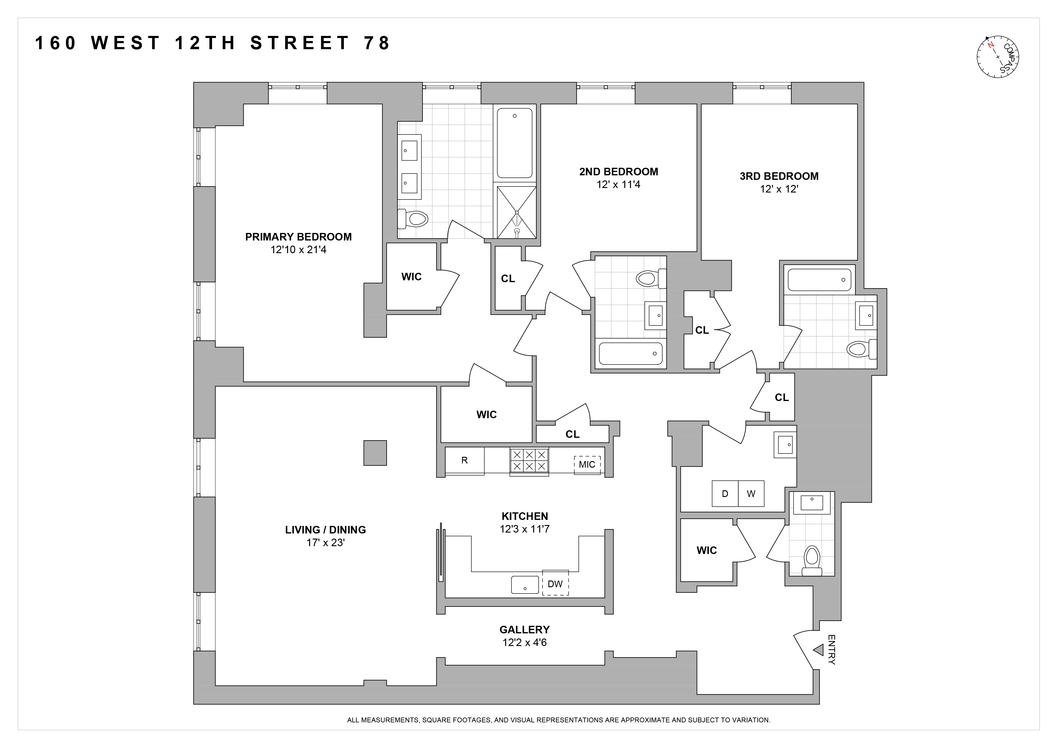 Floorplan for 160 West 12th Street, 78