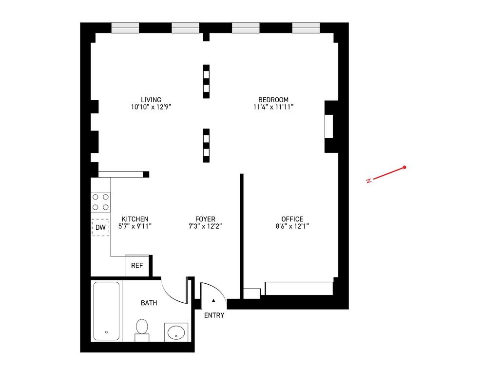 Floorplan for 118 Suffolk Street, 3-B