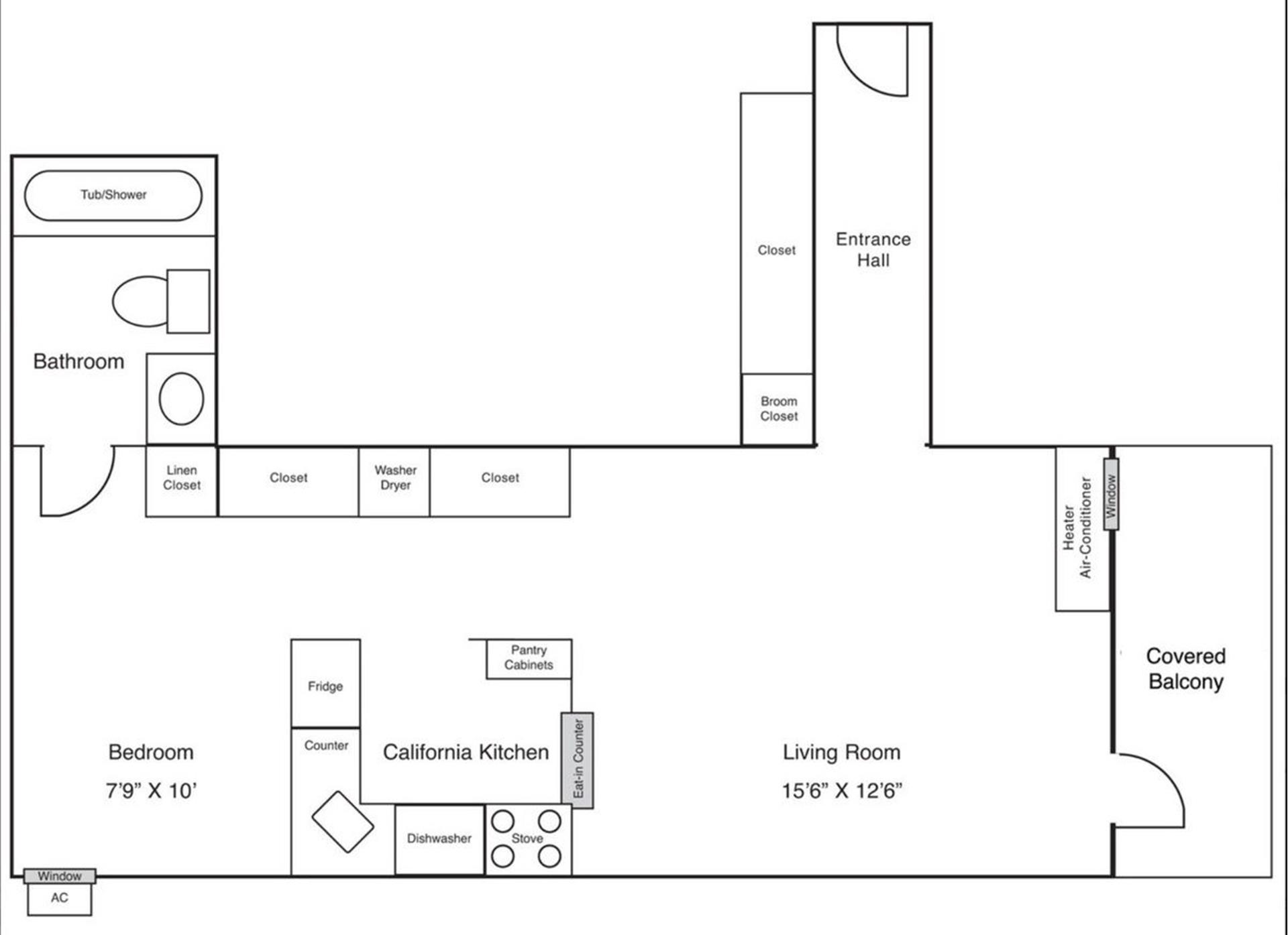 Floorplan for 203 East 13th Street, 1A