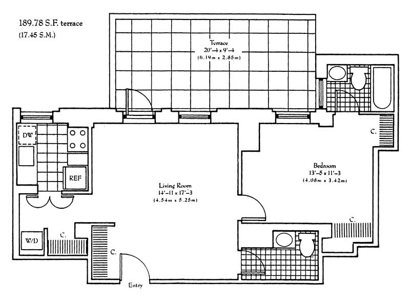 Floorplan for 106 Central Park, 5F