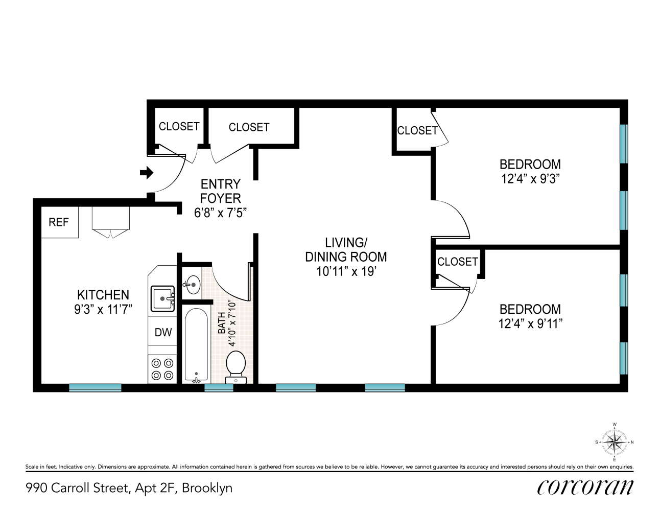 Floorplan for 990 Carroll Street, 2F
