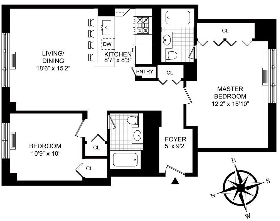 Floorplan for 53 Boerum Place, 9B