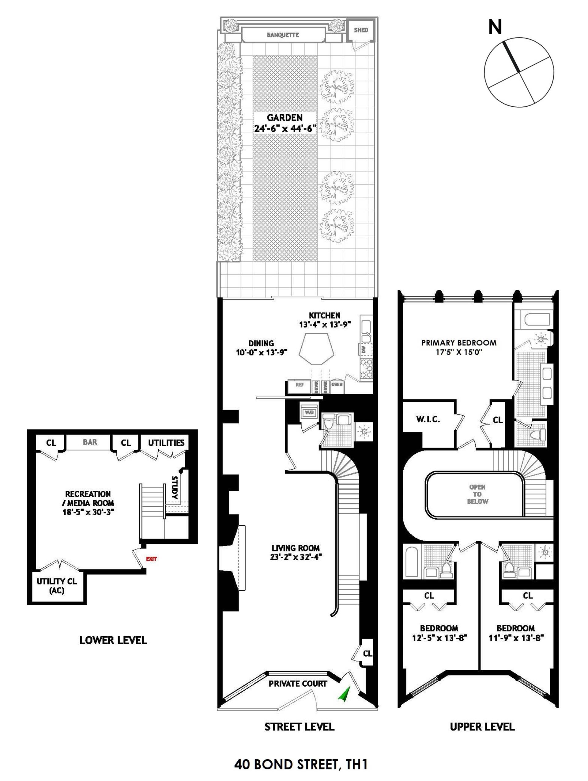Floorplan for 40 Bond Street, TH1