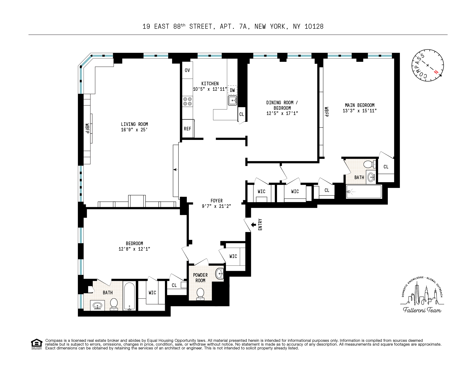 Floorplan for 19 East 88th Street, 7A