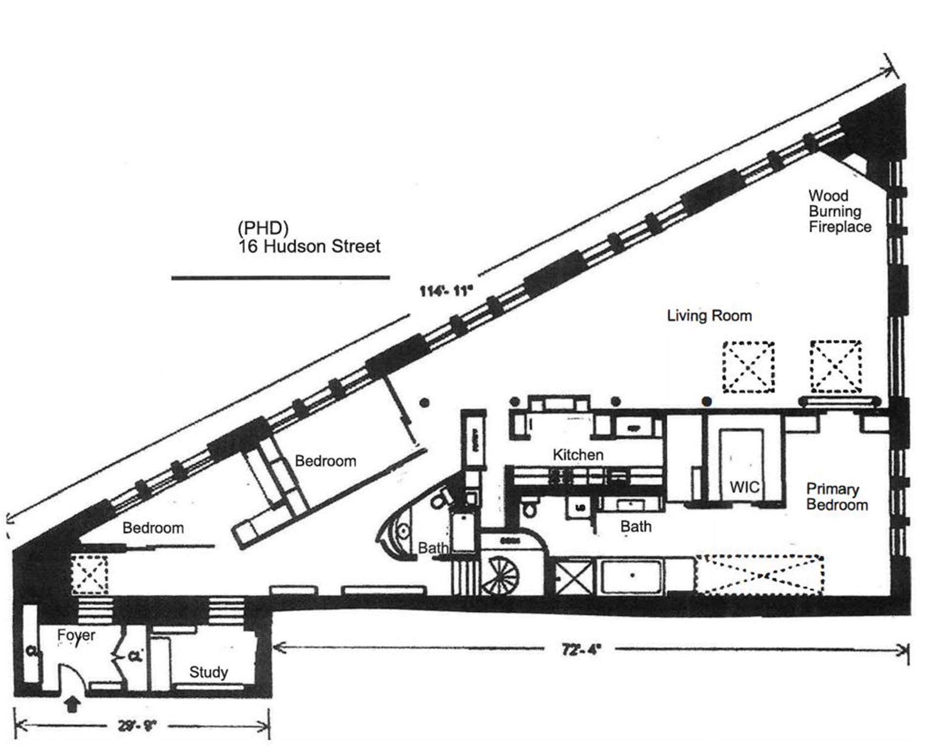Floorplan for 16 Hudson Street, PHD