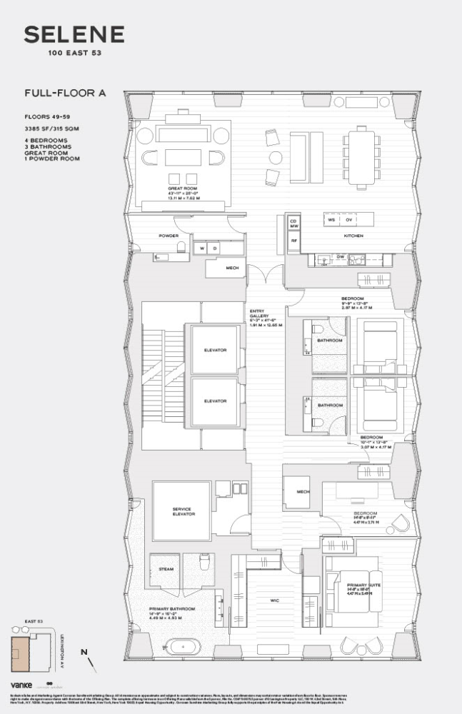 Floorplan for 100 East 53rd Street, 56A