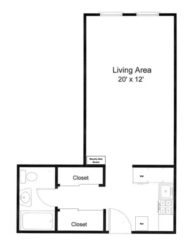 Floorplan for 165 Christopher Street, 6J