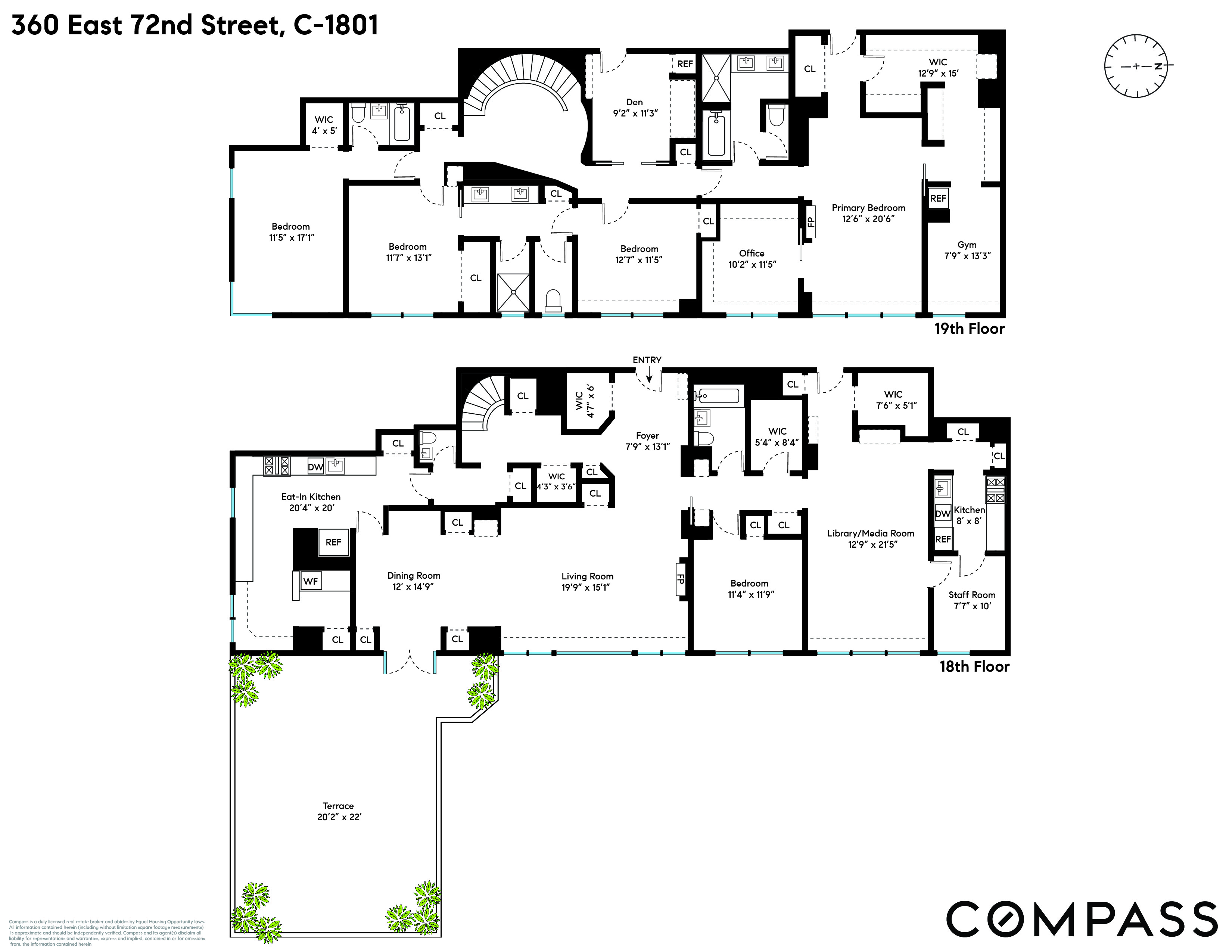 Floorplan for 360 East 72nd Street, C1801