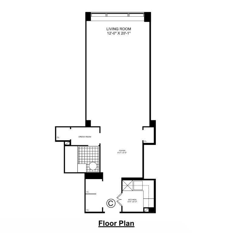 Floorplan for 210 East 36th Street, 9C