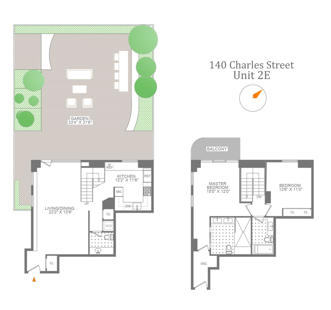 Floorplan for 140 Charles Street, 2E