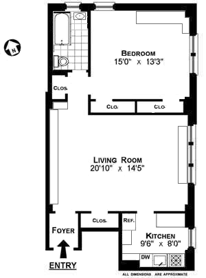 Floorplan for 135 West 79th Street, 8D
