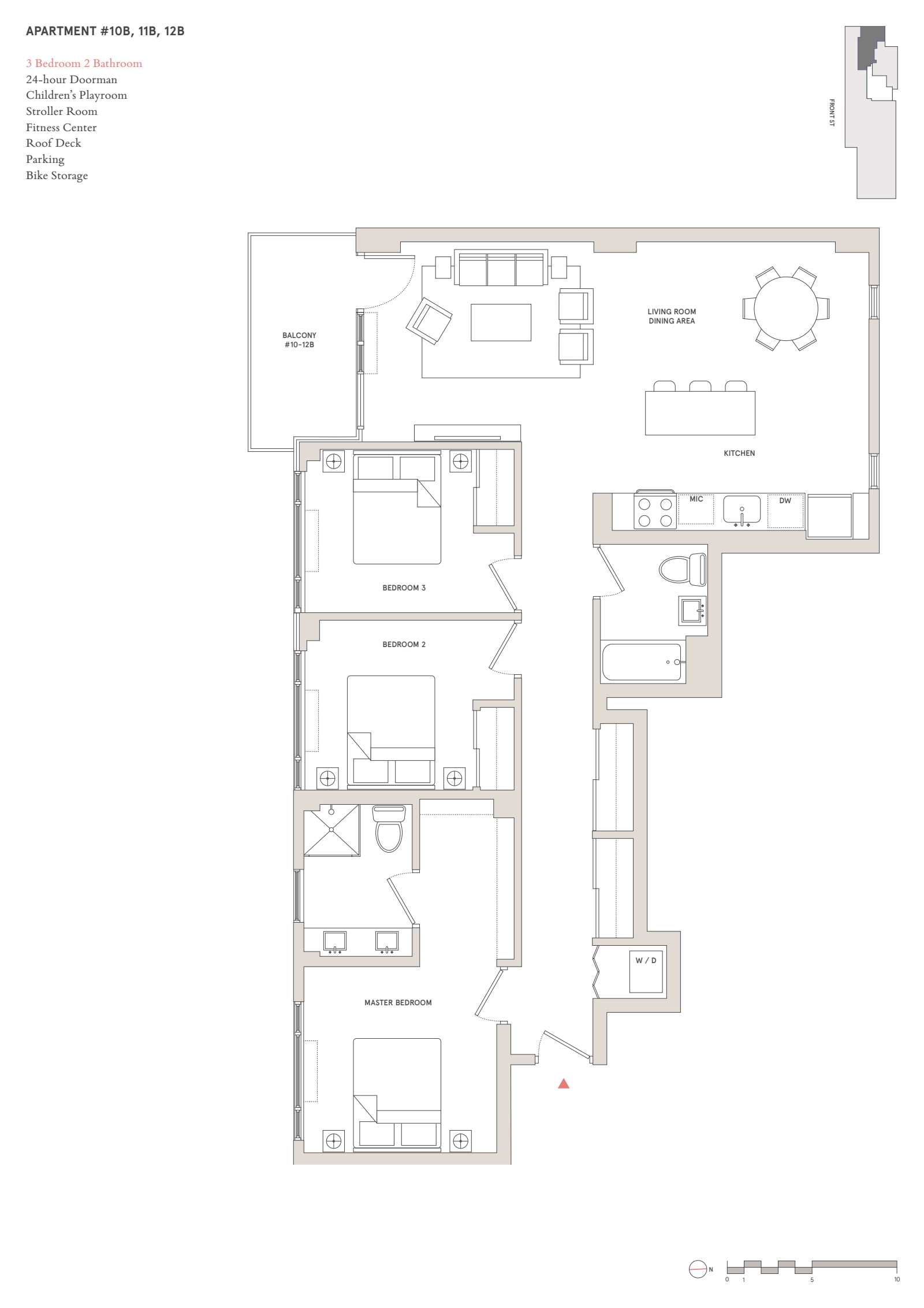 Floorplan for 181 Front Street, 12B