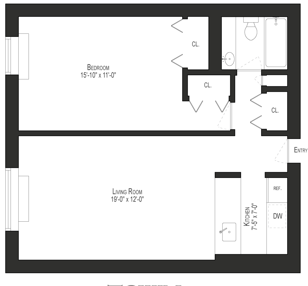 Floorplan for 280 Rector Place, 7O