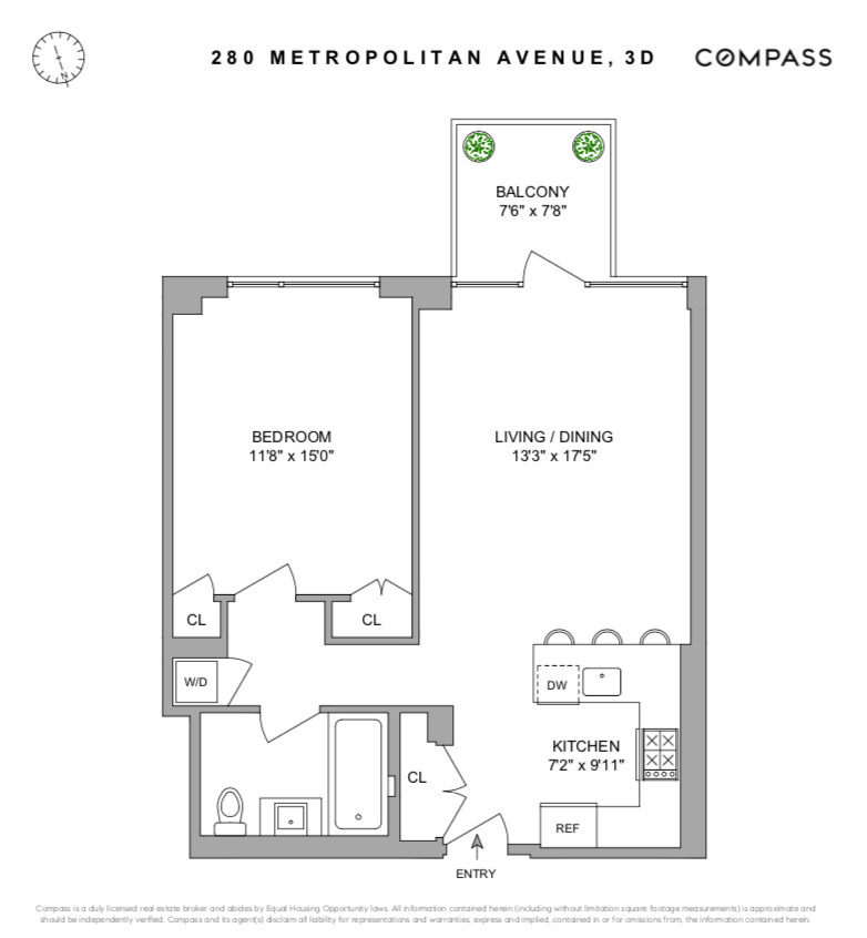 Floorplan for 280 Metropolitan Avenue, 3D