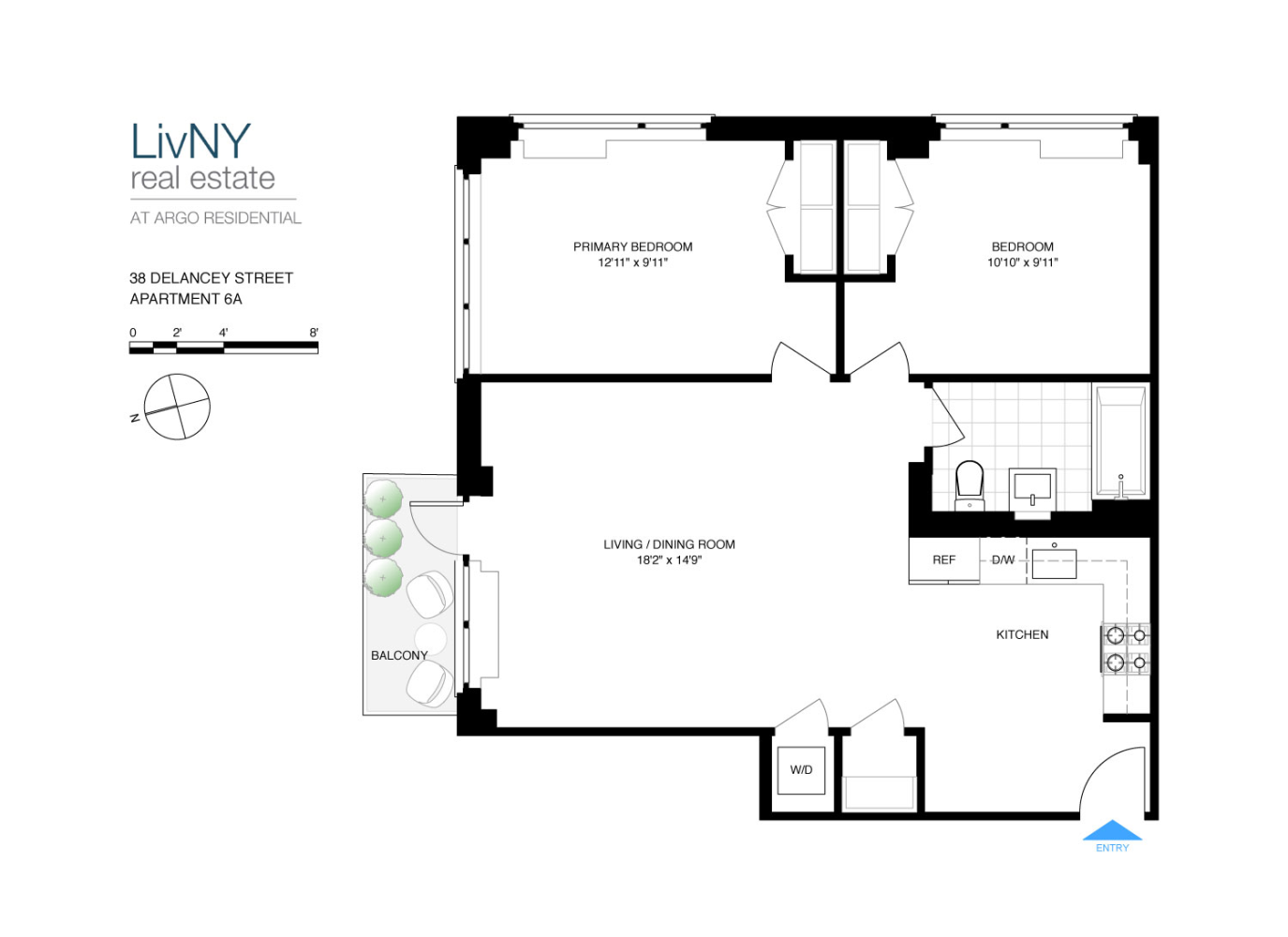 Floorplan for 38 Delancey Street, 6A