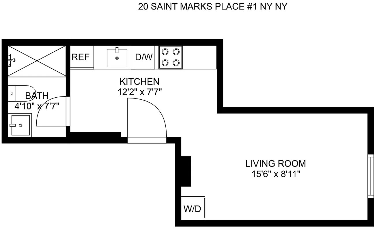 Floorplan for 20 Saint Marks Place, 1