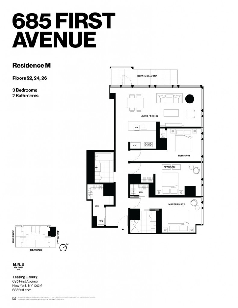Floorplan for 685 1st Avenue, 24-M