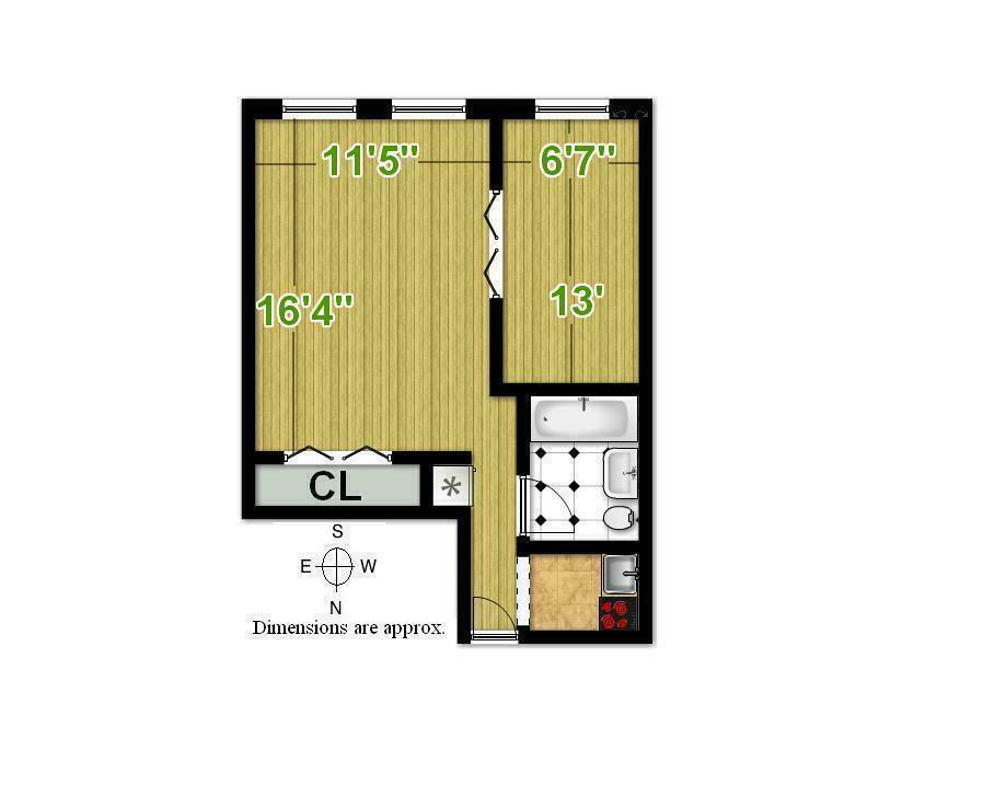 Floorplan for 142 West 72nd Street, 5-D