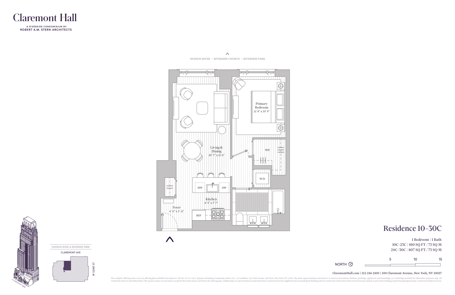 Floorplan for 100 Claremont Avenue, 29C