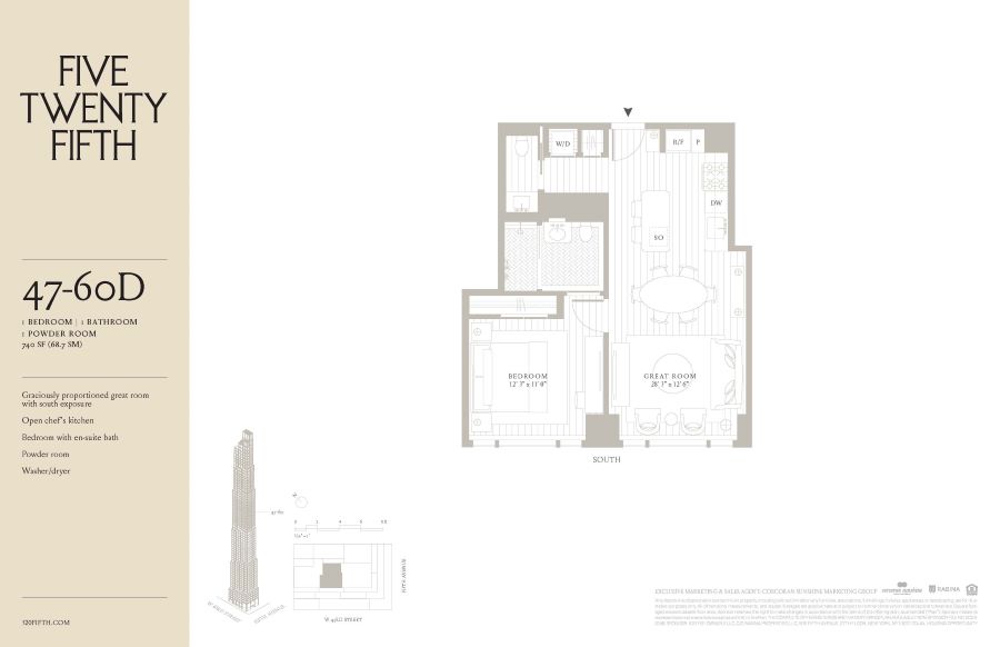 Floorplan for 520 5th Avenue, 49D