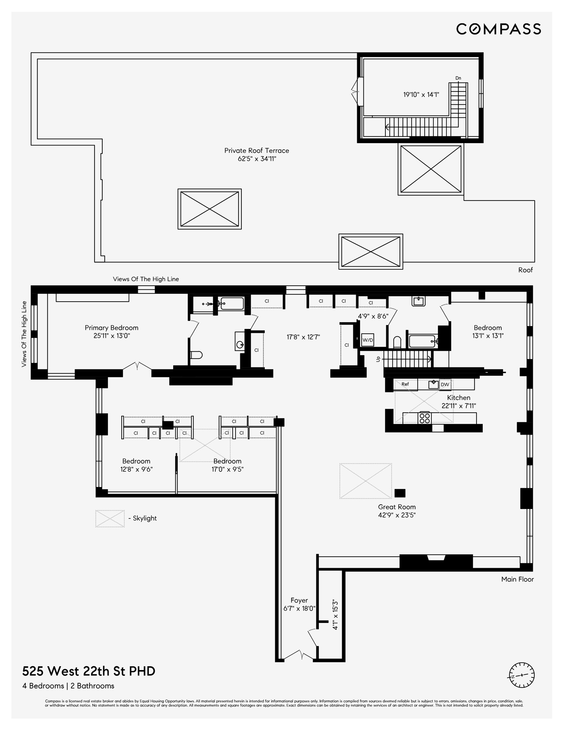 Floorplan for 525 West 22nd Street, PHD