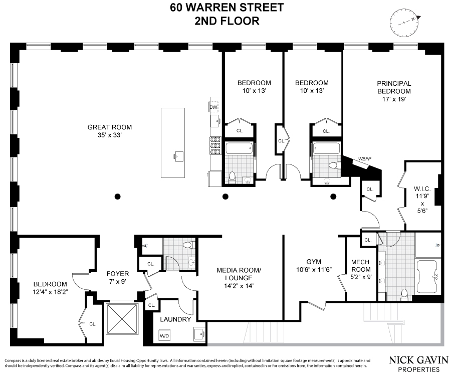 Floorplan for 60 Warren Street, 2