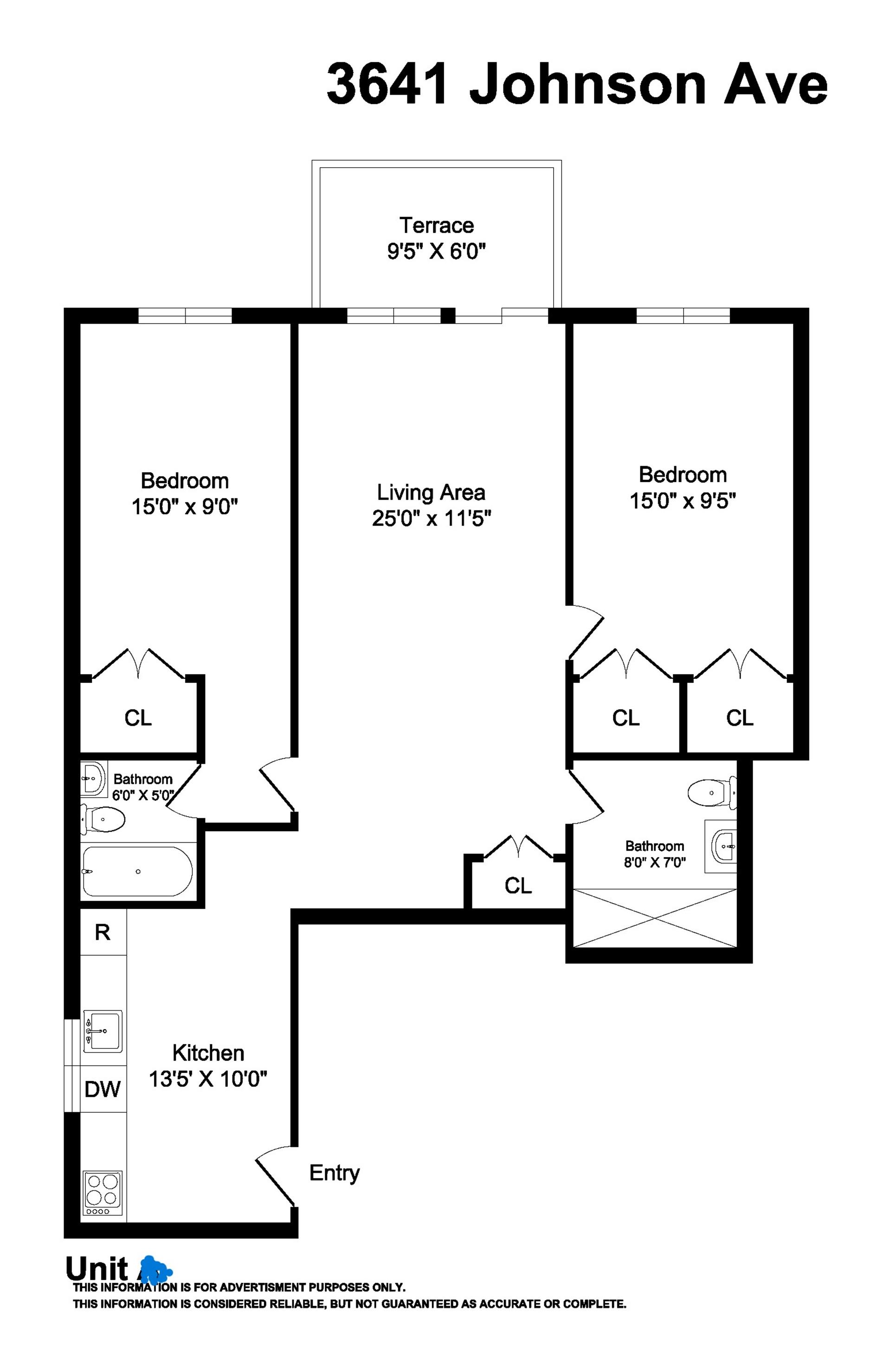 Floorplan for 3641 Johnson Avenue, 3C
