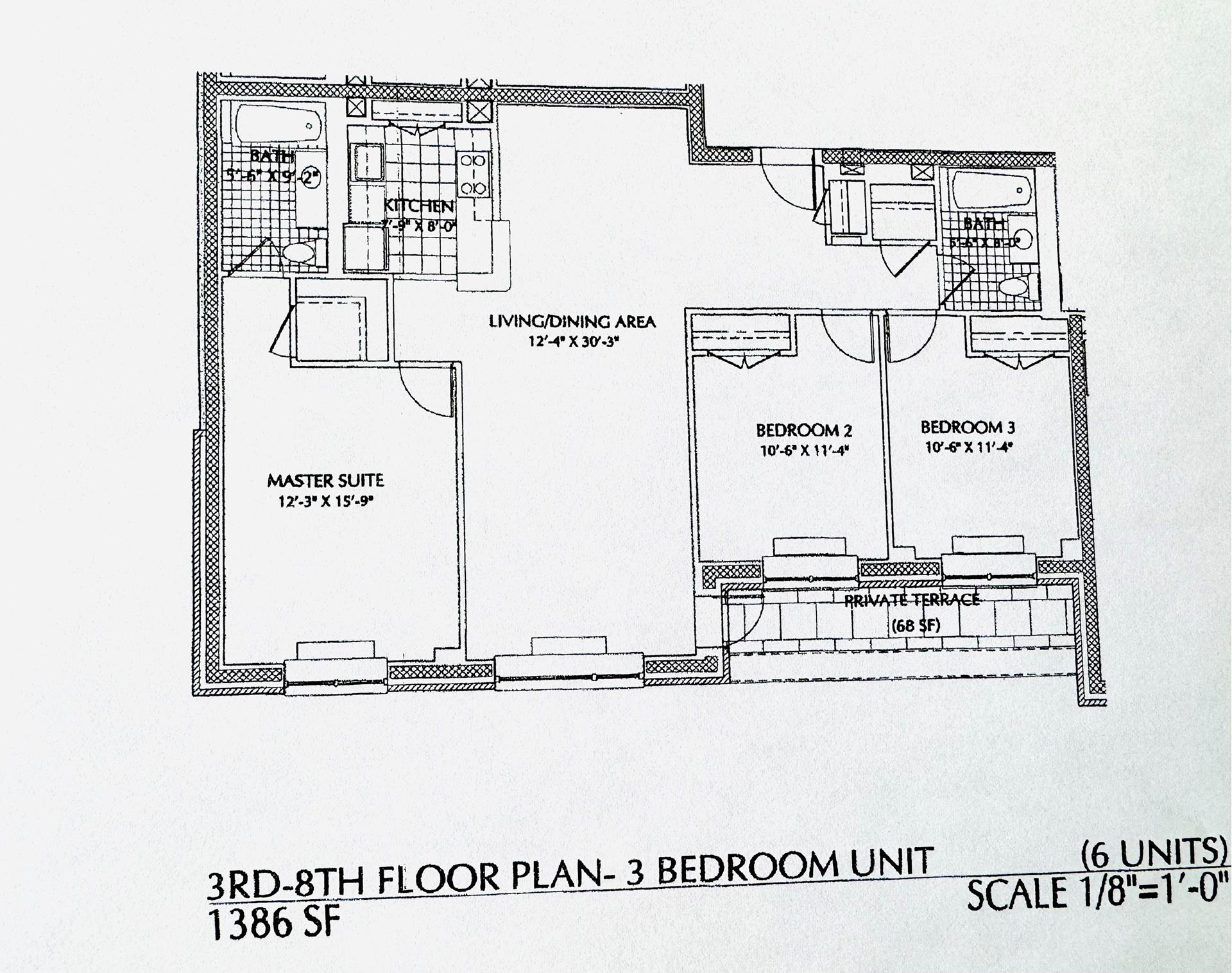 Floorplan for 40 West 116th Street, B508