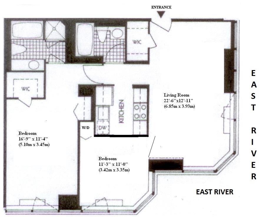 Floorplan for 415 East 37th Street, 7-F