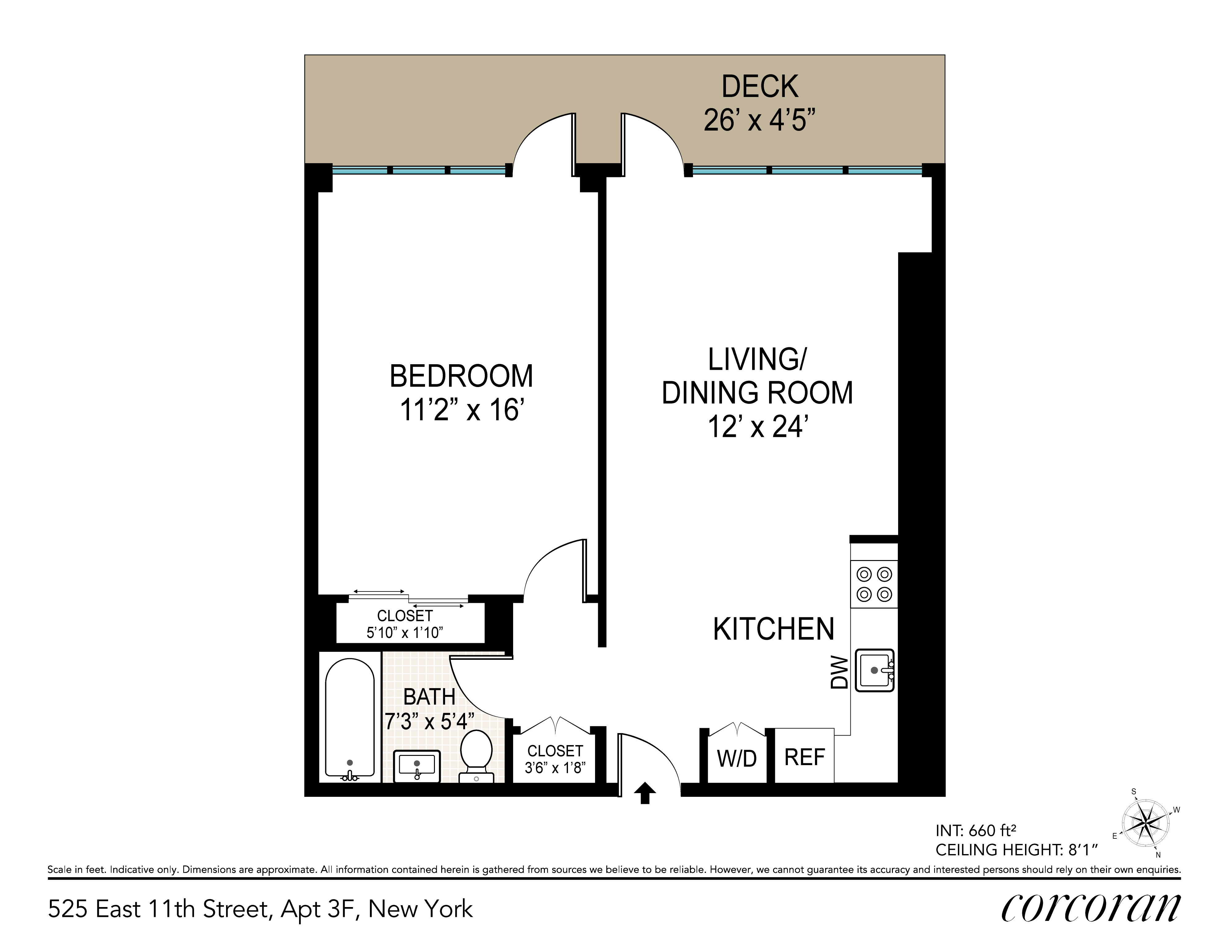 Floorplan for 525 11th Street, 3F