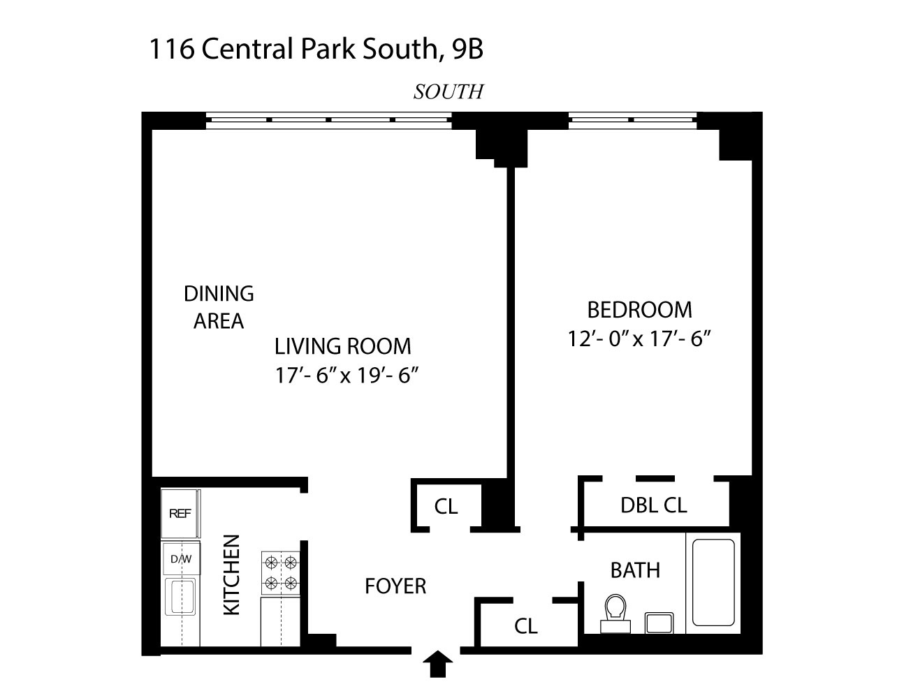 Floorplan for 116 Central Park, 9B