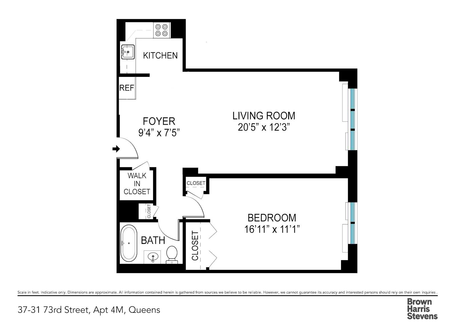 37-31 73RD Street, New York, NY 11372, 1 Bedroom Bedrooms, 3 Rooms Rooms,1 BathroomBathrooms,Residential,For Sale,BIRCHWOOD HOUSE,73RD,RPLU-63223005351