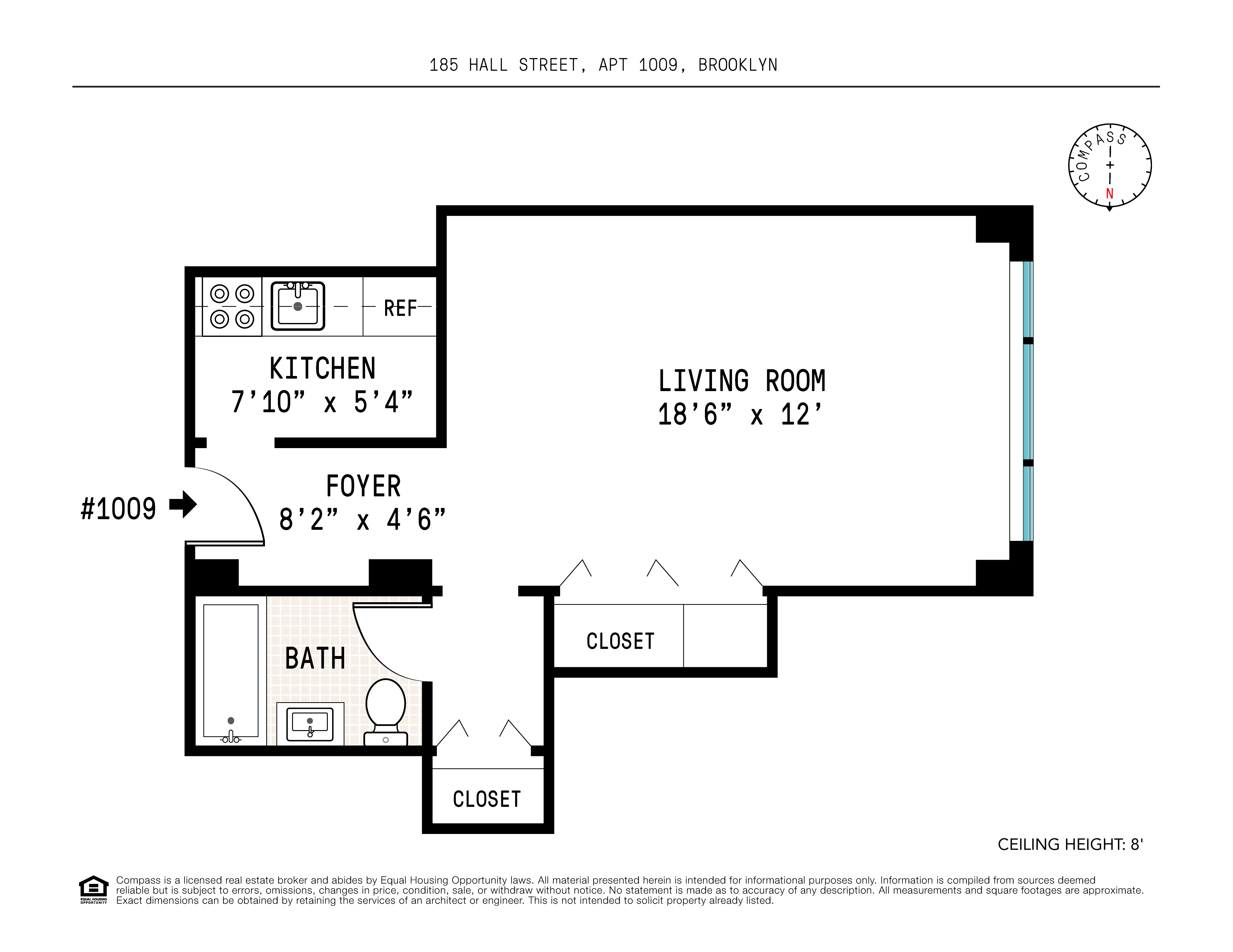 185 Hall Street, New York, NY 11205, 2 Rooms Rooms,1 BathroomBathrooms,Residential,For Sale,Hall,COMP-1575486480409503137