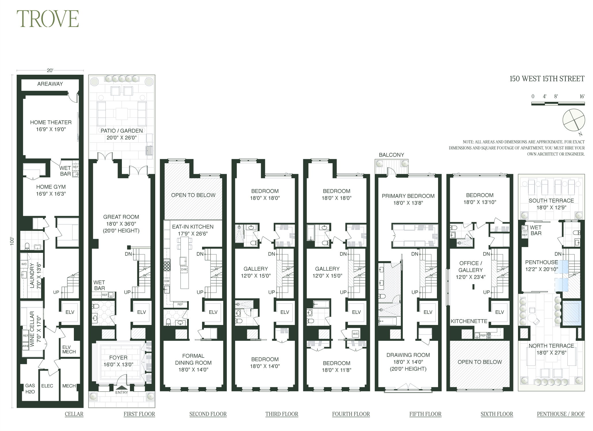 150 W 15th Street, New York, NY 10011, 6 Bedrooms Bedrooms, 15 Rooms Rooms,8 BathroomsBathrooms,Residential,For Sale,15th,COMP-1576155551748761569