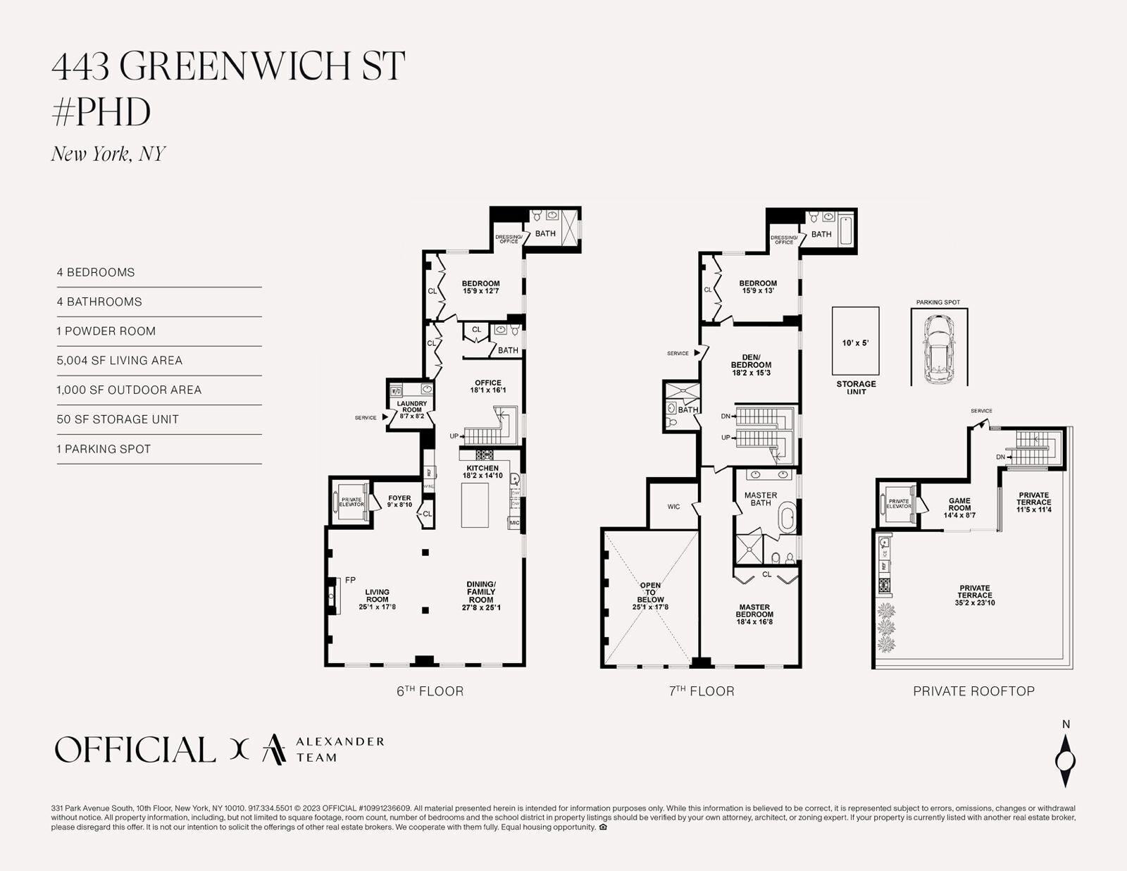 Floorplan for 443 Greenwich Street, PHD