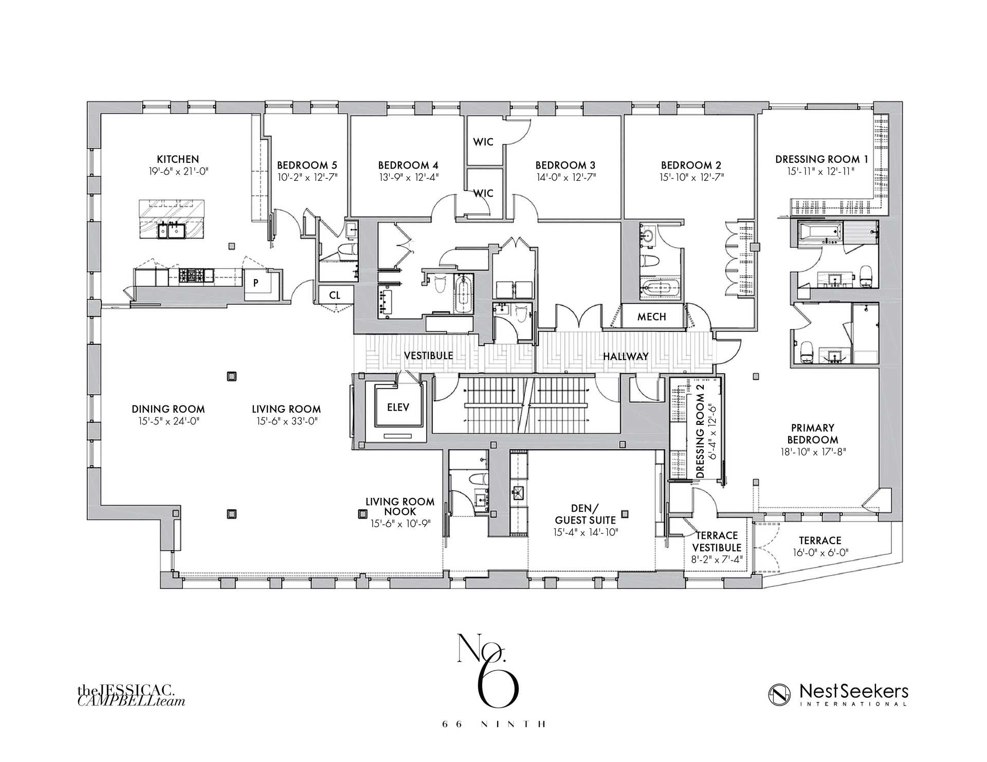 Floorplan for 66 9th Avenue, 6-FLR