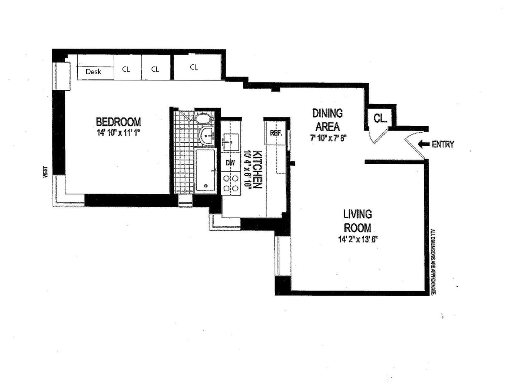 Floorplan for 90 Park Terrace, 2E