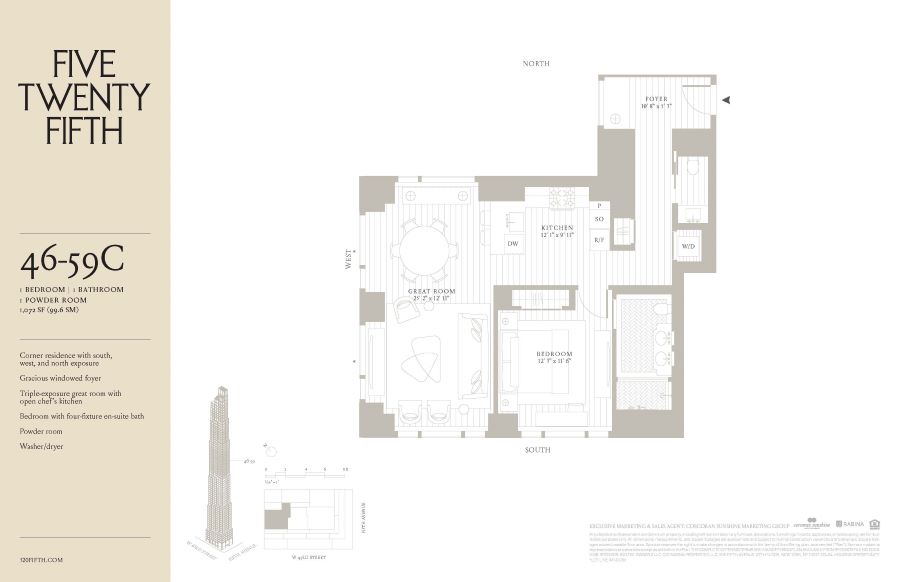 Floorplan for 520 5th Avenue, 47C