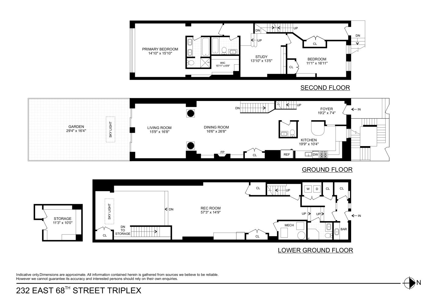 Floorplan for 232 East 68th Street, GARDEN