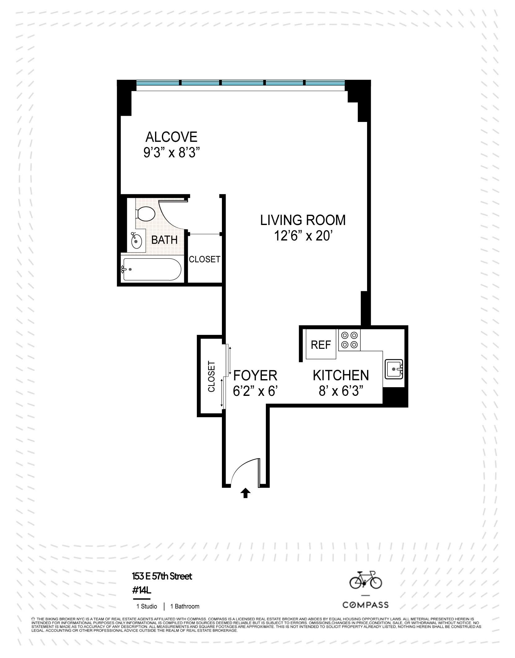 153 E 57th Street, New York, NY 10022, 1 Bedroom Bedrooms, 2 Rooms Rooms,1 BathroomBathrooms,Residential,For Sale,57th,COMP-1579275820475313265