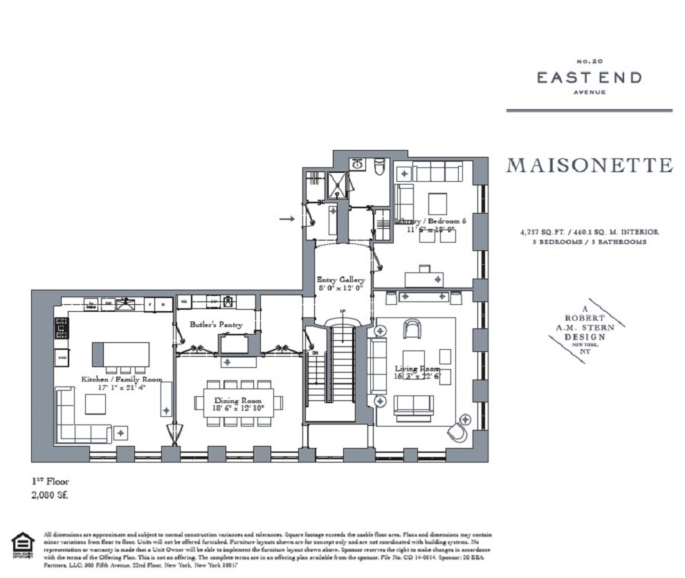 Floorplan for 20 East End Avenue, MAISONETTE