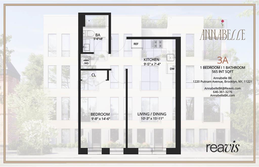 Floorplan for 1220 Putnam Avenue, 3-A